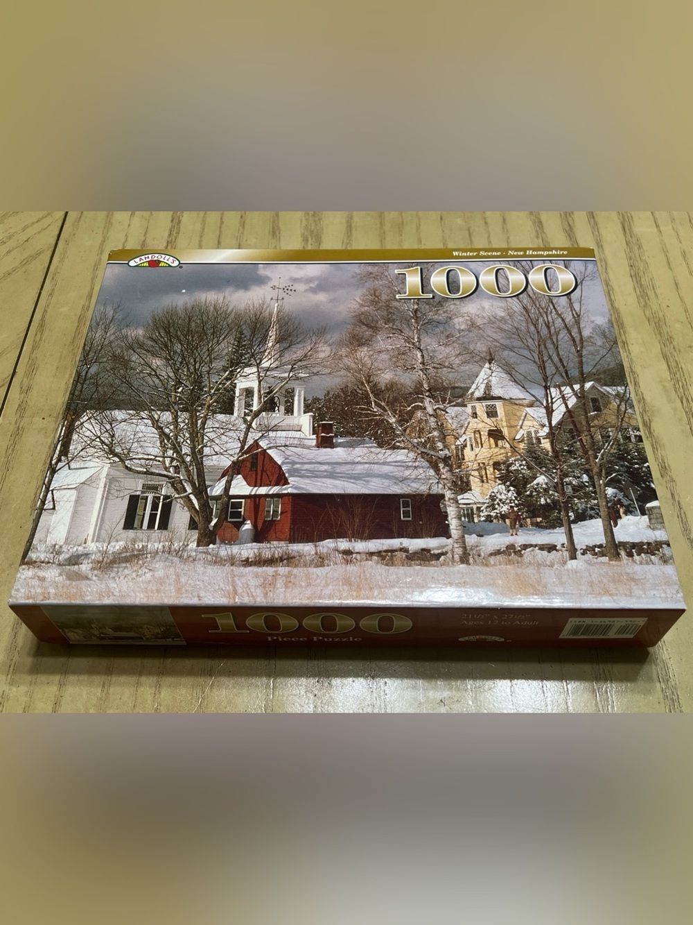 Landoll’s 1000 Piece Puzzle NEW Sealed - Winter Scene - New Hampshire -Barn Snow